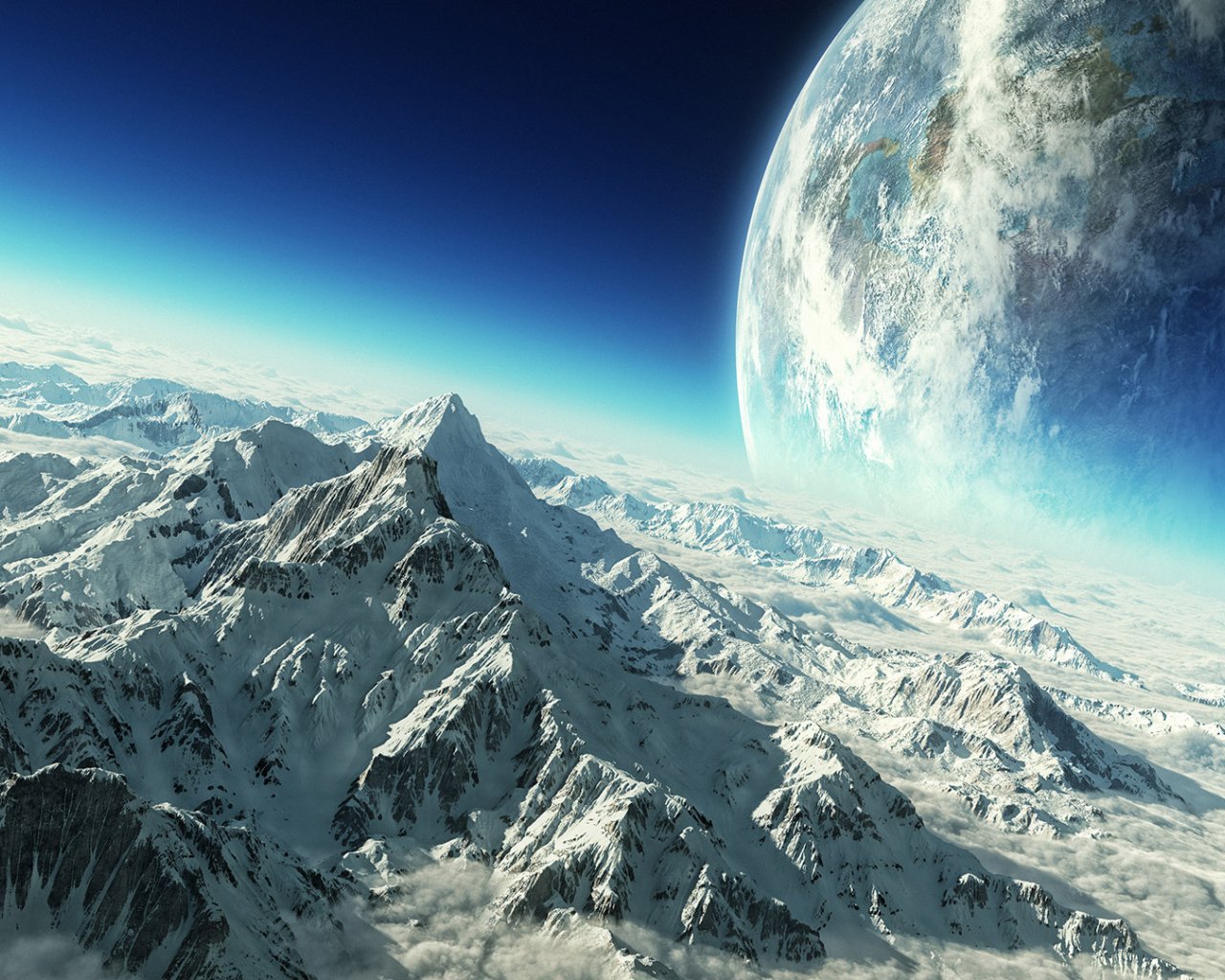 Эверест (Джомолунгма) из космоса