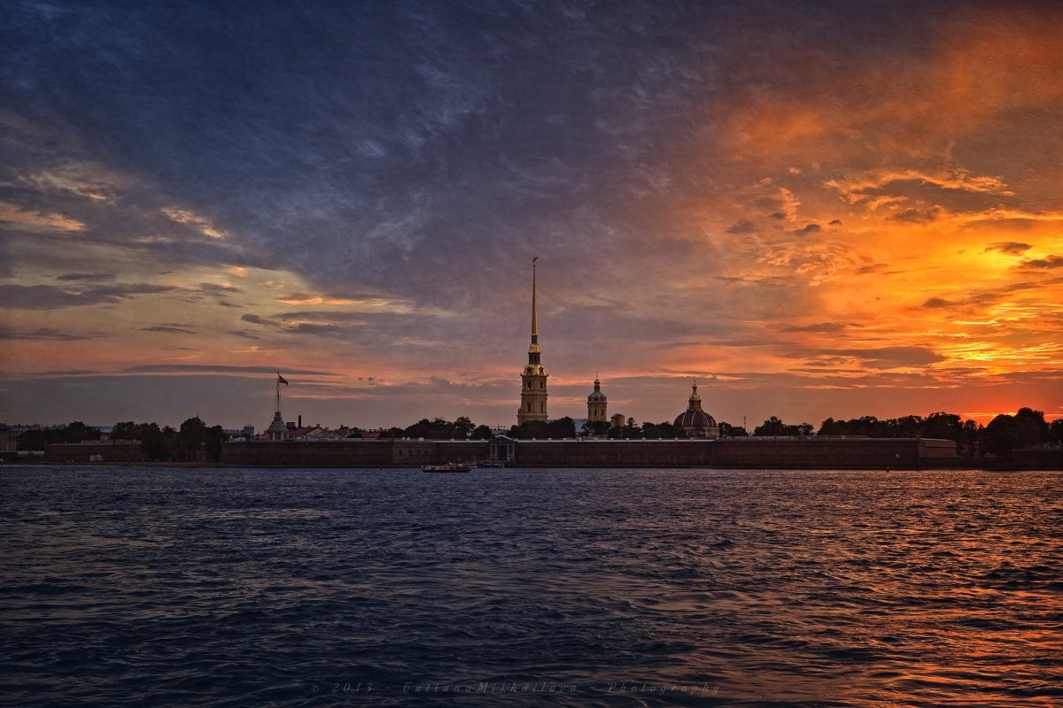 Санкт-Петербург Петропавловская крепость закат