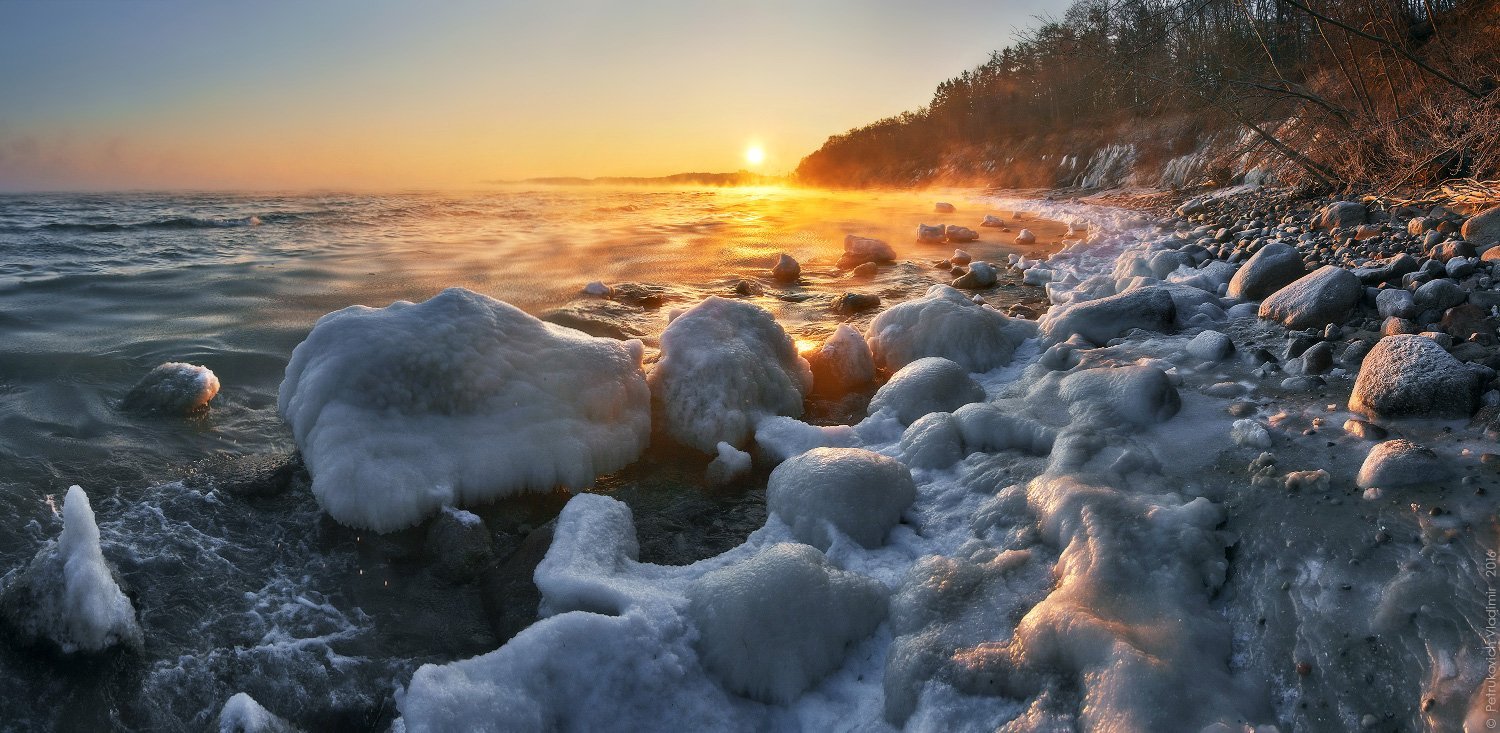 Балтийское море зимой Калининград