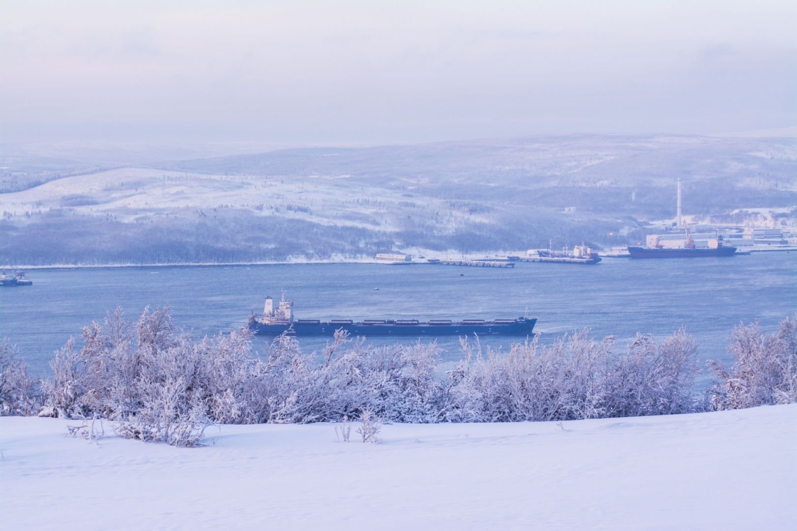 Мурманск Кольский залив зимой