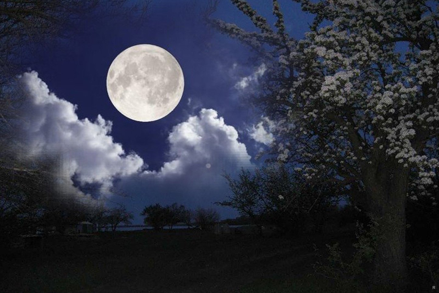 фото лунного неба