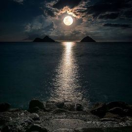 Лунная дорожка на море (67 фото)