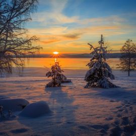 Зимний закат (136 фото)