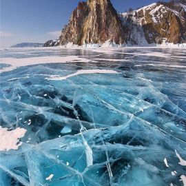 Зимний лед Байкала (36 фото)