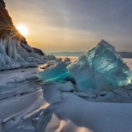 Байкал зимой лед (55 фото)