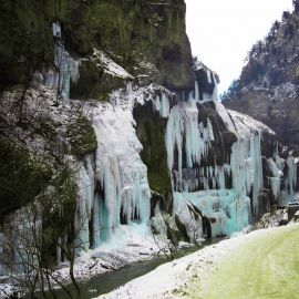 Чегемские водопады Кабардино Балкария зимой (35 фото)