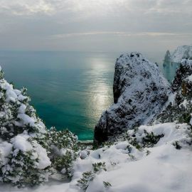 Море Крым зима (38 фото)