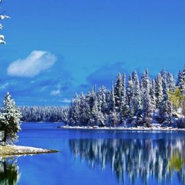 Зима озеро (57 фото)