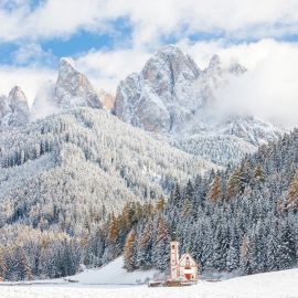 Доломитовые Альпы зимой (46 фото)