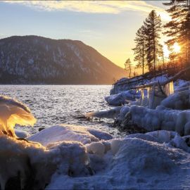Яйлю Телецкое озеро зимой (60 фото)