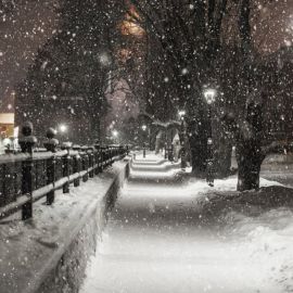 Вечерний снег (55 фото)