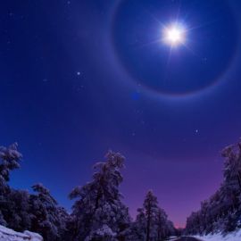 Луна и снег (53 фото)