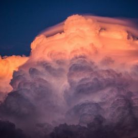 Кучевые облака на закате (46 фото)