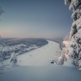 Зимний пейзаж февраль (51 фото)