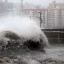 Тайфун в корее (38 фото)