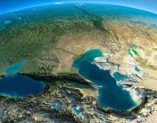 Каспийское море из космоса (32 фото)
