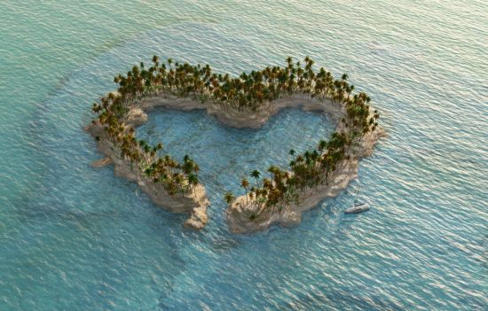 Остров в виде сердца (55 фото)
