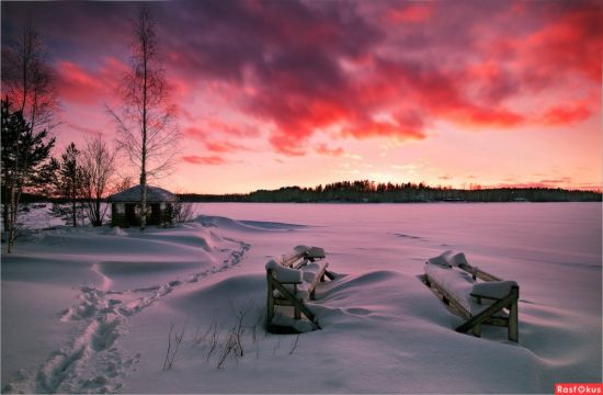 Холодный зимний вечер (57 фото)