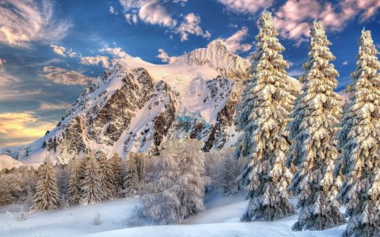 Зима горы небо (52 фото)