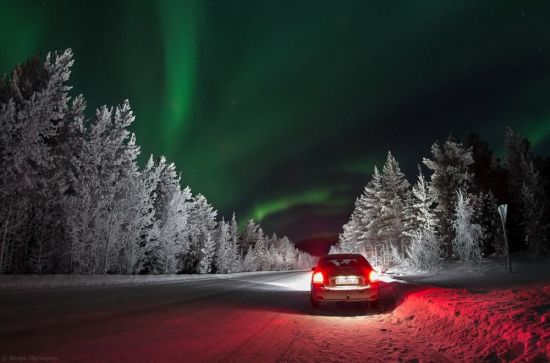 Авто ночью зимой (55 фото)
