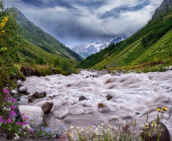 Горные реки Кавказа (57 фото)