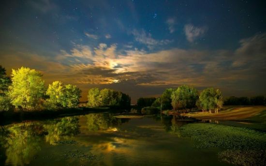 Ночная река (59 фото)