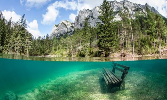 Зеленое озеро в Австрии (57 фото)