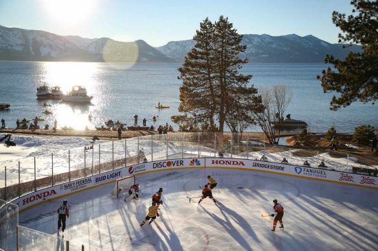 Хоккей на озере Тахо (53 фото)