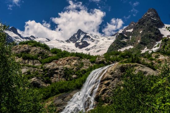 Водопад Алибек Домбай (57 фото)