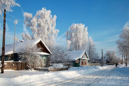 Село зимой (57 фото)