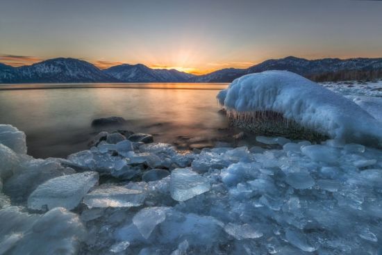 Телецкое озеро Алтай зима (59 фото)