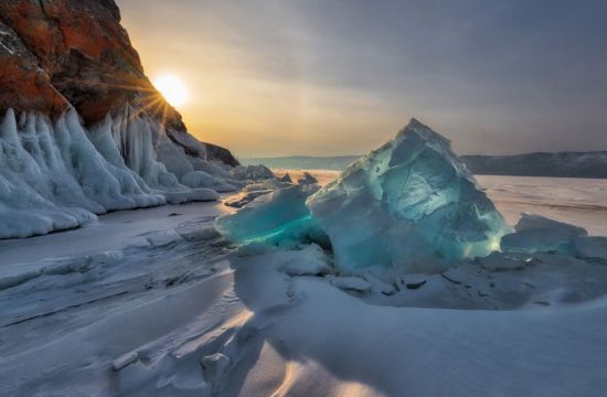 Озеро Байкал зимой лед (59 фото)