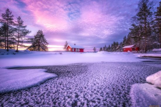 Зимние пейзажи Норвегии (51 фото)