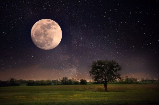 Ночь Луна звезды (58 фото)