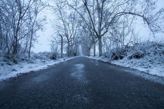 Снег на дороге (54 фото)