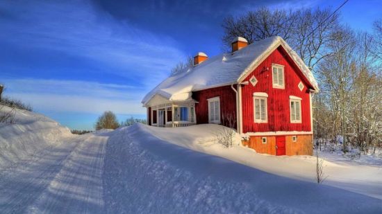Дом в снегу (57 фото)