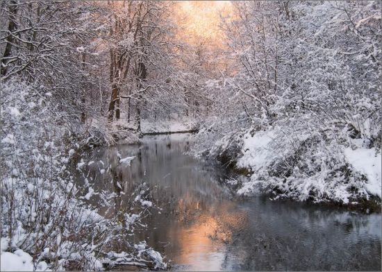 Заснеженная река (55 фото)