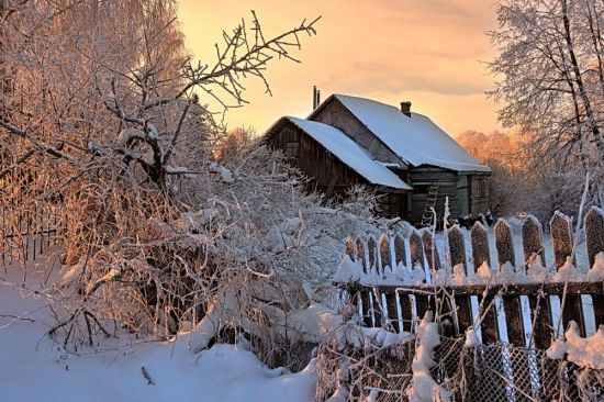 Мороз в деревне (58 фото)