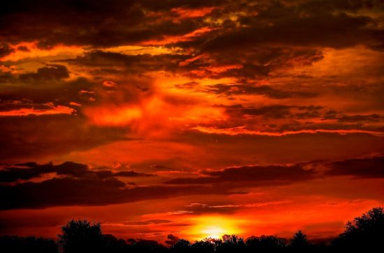 Темно оранжевый закат (53 фото)