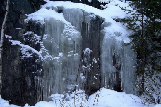Водопад корбу зимой (55 фото)