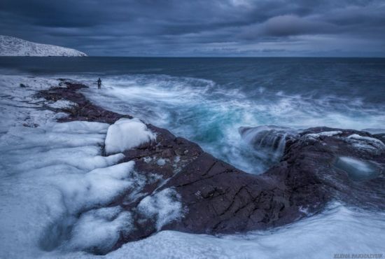 Ночное зимнее море (52 фото)