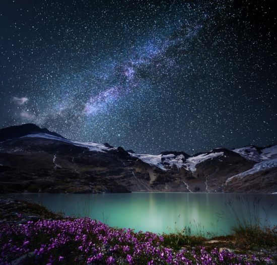 Звездное небо в горах (61 фото)