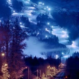 Красивая зимняя ночь (91 фото)