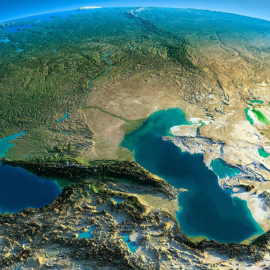 Каспийское море из космоса (32 фото)