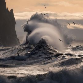 Море во время шторма (64 фото)