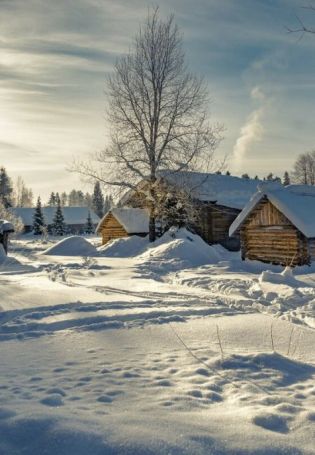 Деревня зимой (138 фото)