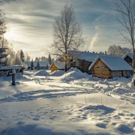 Зимняя деревня (132 фото)