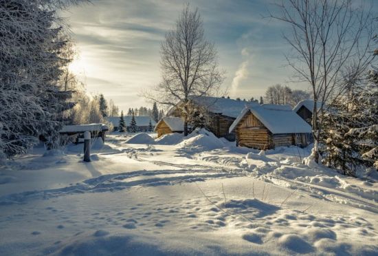 Зимняя деревня (132 фото)