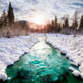 Зимняя река (36 фото)