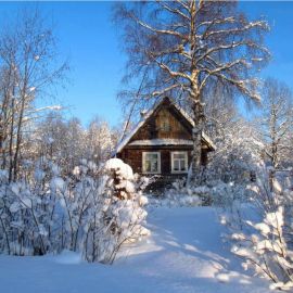 Русская деревня зимой (60 фото)